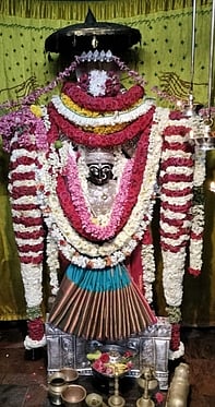 வெள்ளிக் கவச அலங்காரத்தில்...