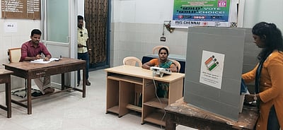 வந்தவாசியில் மாதிரி வாக்குப்பதிவு