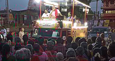 அந்தியூரில் இந்திய கம்யூனிஸ்ட் கட்சி வேட்பாளா் கே.சுப்பராயன் பிரசாரம்