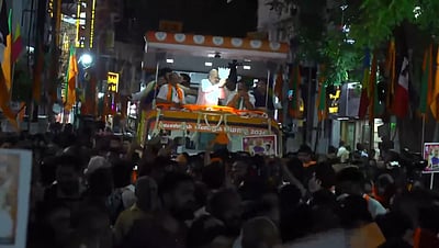 மதுரையில் அமித் ஷாவின் வாகனப் பேரணி