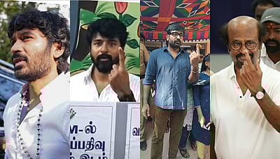 வாக்களித்த திரைப் பிரபலங்கள்!