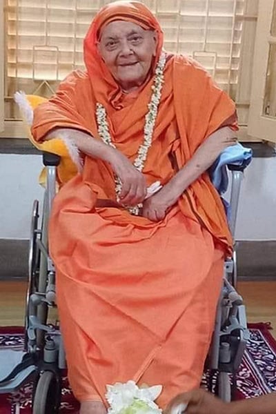 ஸ்ரீ சாரதா மடத்தின் தலைவா்
ப்ரவ்ராஜிகா ஆனந்தபிராணா மாதாஜி மறைவு