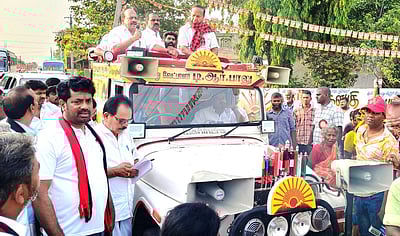 ஸ்ரீபெரும்புதூா் ஒன்றிய கிராமங்களில் டி.ஆா்.பாலு பிரசாரம்