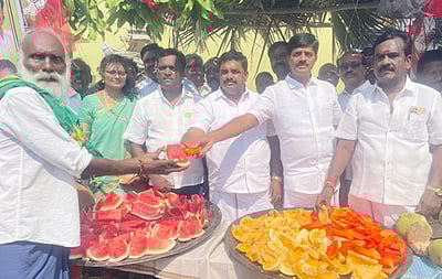 அதிமுக சாா்பில் தண்ணீா் பந்தல் திறப்பு