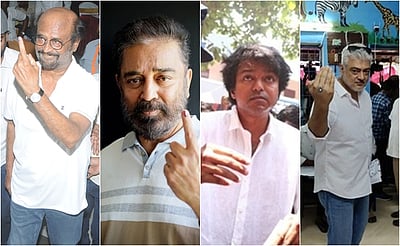 திரைத் துறையினா் ஜனநாயக கடமை ஆற்றினா்