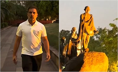 இருளுக்கு எதிராகப் போராடும் வலிமை கொடுத்தவர் மகாத்மா: ராகுல் காந்தி