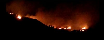 கன்னியாகுமரி அருகே மருந்துவாழ்மலையில் தீ