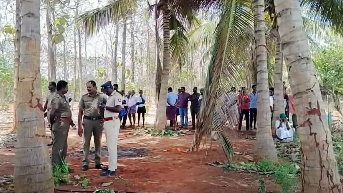 திசையன்விளை அருகே கரைசுத்து புதூர் பகுதி தோட்டத்தில் காவல்துறையினர் விசாரணை