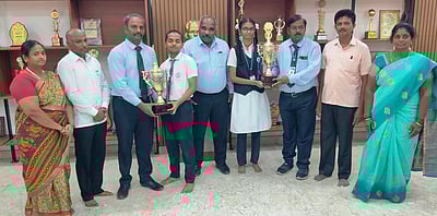 பாரதிதாசனாா் மேல்நிலைப் பள்ளி மாவட்டத்தில் சிறப்பிடம்