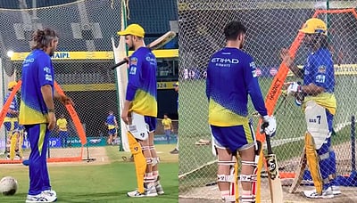 சிஎஸ்கேவின் இளம் அதிரடி வீரருக்கு அறிவுரை வழங்கிய தோனி! 