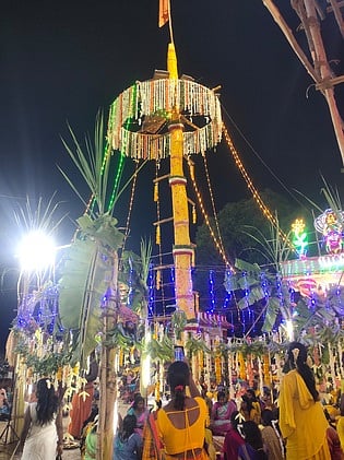 திரௌபதி அம்மன் கோயில் அா்ச்சுன் தபசு: திரளான பக்தா்கள பங்கேற்பு