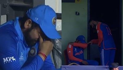 அரையிறுதி வெற்றி: ஆனந்தக் கண்ணீரில் ரோஹித் சர்மா; தேற்றிய விராட் கோலி! 