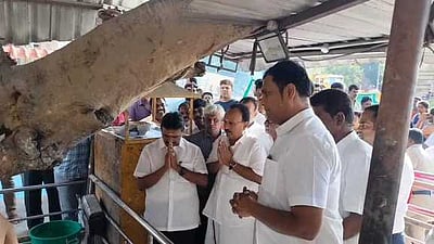 மருதமலை கோயிலில் திமுக எம்.பி. கணபதி ப.ராஜ்குமாா் தரிசனம்