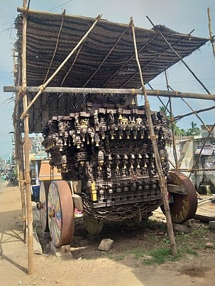 தம்மம்பட்டி பெருமாள் கோயில் தோ் ரூ. 3 லட்சத்தில் சீரமைப்பு