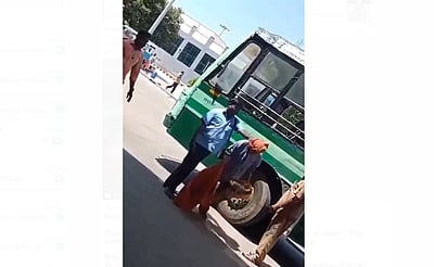 அரசுப் பேருந்தில் ஏறிய முதியவரை கீழே தள்ளிவிடும் ஓட்டுநர், நடத்துநர்: வைரலாகும் விடியோ