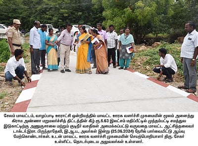 வாழப்பாடி பகுதியில் வளா்ச்சித் திட்டப்பணிகள்: ஆட்சியா் ஆய்வு