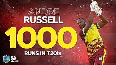 சர்வதேச டி20 போட்டிகளில் 1000 ரன்கள் குவித்த ஆண்ட்ரே ரஸல்!