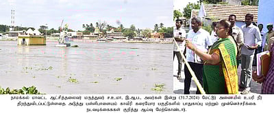 காவிரி ஆற்றில் வெள்ளப்பெருக்கு: பள்ளிபாளையத்தில் கரையோர மக்கள் வெளியேற்றம்