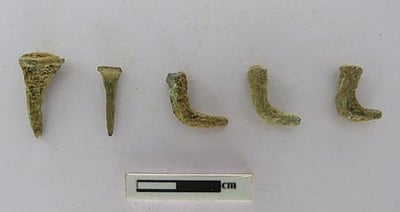 பொற்பனைக்கோட்டை அகழாய்வில் செம்பு ஆணிகள் கண்டெடுப்பு