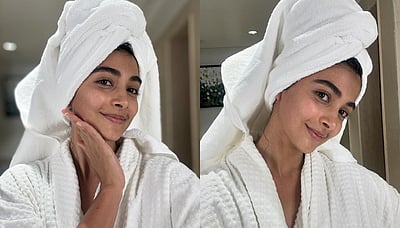 புதியதாக தயாரிக்கப்பட்ட உணவு! தன்னைத்தானே புகழ்ந்துகொண்ட பூஜா ஹெக்டே! 