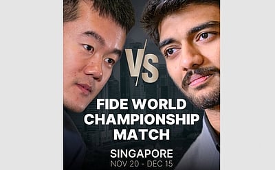 சிங்கப்பூரில் நடைபெறுகிறது உலக செஸ் சாம்பியன்ஷிப்!