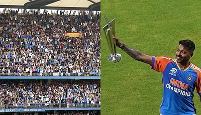 ஹார்திக்கை பாராட்டிய ரோஹித்! ஆர்ப்பரித்த வான்கடே மைதானம்! 