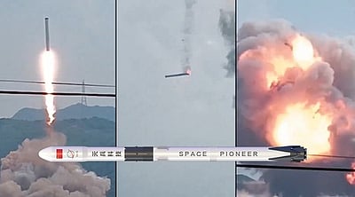 விழுந்து நொறுங்கிய சீன ராக்கெட்