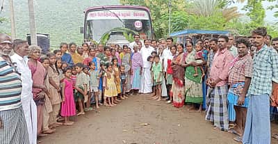 மலைக் கிராமத்திற்கு 4 ஆண்டுகளுக்குப் பிறகு பேருந்து சேவை