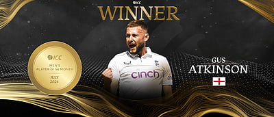 ஐசிசியின் ஜூலை மாதத்துக்கான சிறந்த வீரர் விருதை வென்ற இங்கிலாந்து வேகப் பந்துவீச்சாளர்!