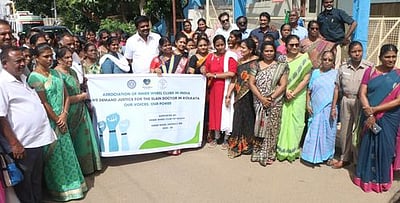 தஞ்சாவூரில் பெண் மருத்துவருக்கு நீதி கோரி பேரணி