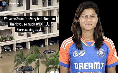 குஜராத் வெள்ளத்தில் சிக்கிய இந்திய கிரிக்கெட் வீராங்கனை மீட்பு!