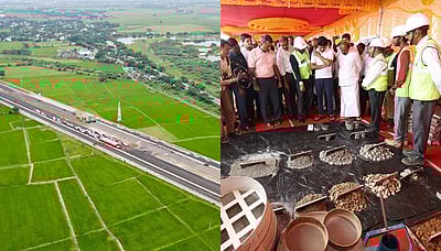 எண்ணூா் துறைமுகம் முதல் மாமல்லபுரம் வரை ரூ. 12,301 கோடியில் எல்லைச் சாலை திட்டப் பணி: அமைச்சா் உதயநிதி ஸ்டாலின் ஆய்வு