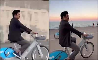 சிகாகோவில் சைக்கிள் ஓட்டிய முதல்வர் ஸ்டாலின்!