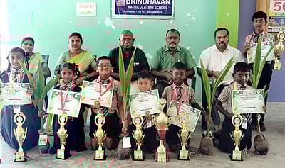 பொத்தனூா் பிருந்தாவன் பள்ளி மாணவா்கள் சிலம்பம் போட்டியில் சாதனை