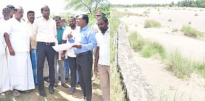 வெள்ளத் தடுப்புப் பணிகள்: கடலூா் ஆட்சியா் ஆய்வு