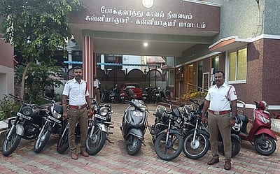 போக்குவரத்து விதிகளை மீறி இயக்கிய 9 பைக்குகள் பறிமுதல்