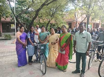 மாநகராட்சி பள்ளிகளில் மிதிவண்டிகள் விநியோகம்