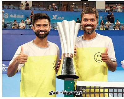 ஹாங்ஸு ஓபன்: ஜீவன்-விஜய்சுந்தர் இணைக்கு கோப்பை