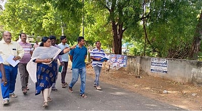 நெல்லை 17 ஆவது வாா்டில் மாநகராட்சி ஆணையா் ஆய்வு