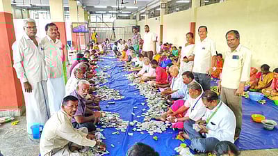மேல்மலையனூா் கோயில் உண்டியல் காணிக்கை ரூ. 47 லட்சம் வசூல்