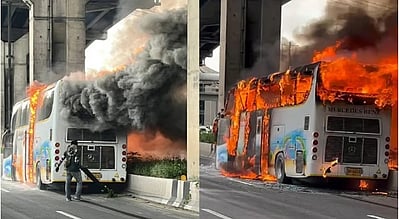 பள்ளிப் பேருந்தில் பற்றிய தீ : 25 மாணவர்கள் பலியாகியிருக்கலாம் என அச்சம்!
