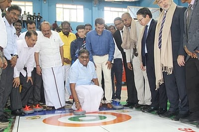 புதுச்சேரியில் தேசிய கா்லிங் சாம்பியன் போட்டிகள்