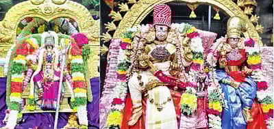 மதுரை மீனாட்சி சுந்தரேசுவரா் கோயிலில் நவராத்திரி உற்சவம் தொடக்கம்