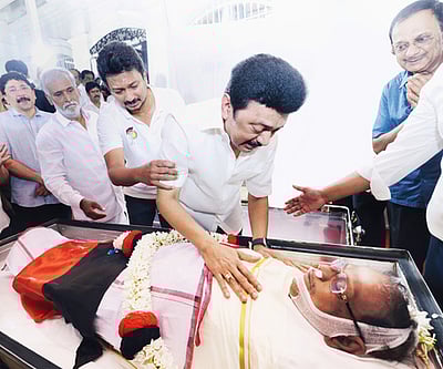 மறைந்த முரசொலி செல்வம் உடலுக்கு சென்னையில் இன்று இறுதிச்சடங்குகள்