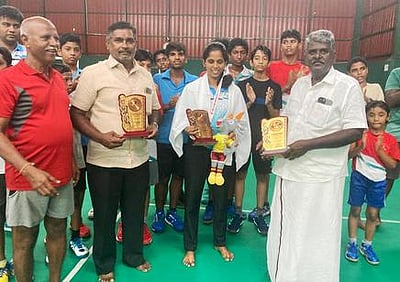 முதல்வா் கோப்பை போட்டி: வெண்கலம் வென்ற அண்ணாமலைப் பல்கலை. மாணவி