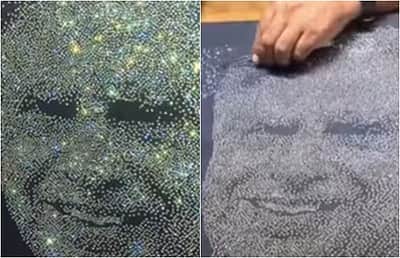 11,000 வைரக்கற்களில் ரத்தன் டாடா உருவம்!