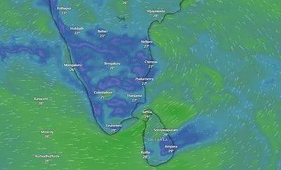 வங்கக்கடலில் உருவாகிறது புதிய காற்றழுத்த தாழ்வுப்பகுதி!