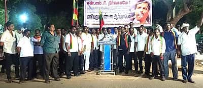 என்எல்சி வாழ்வுரிமைச் சங்கத்தினா் ஆா்ப்பாட்டம்