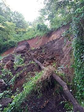 பலத்த மழை: அடுக்கம்-பெரியகுளம் மலைச் சாலையில் மண் சரிவு