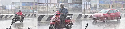 திருச்சியில் மழை; வாகன ஓட்டிகள் அவதி